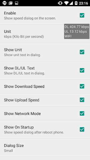 Android application Real Time Internet Speed Meter screenshort