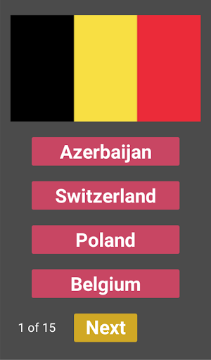Android application Guess the European flags screenshort
