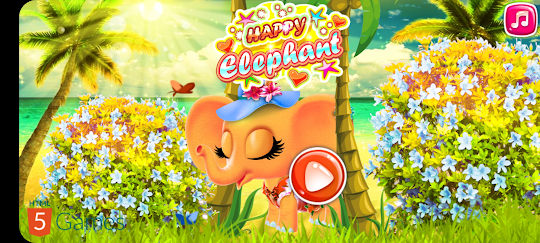 Happy elephant cute