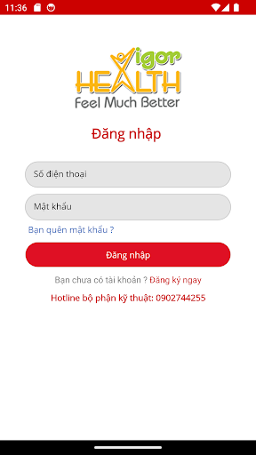 Android application Vigor Health screenshort