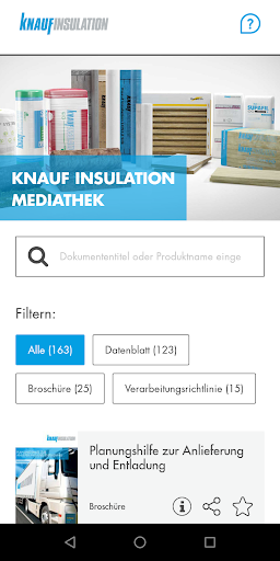 Android application Knauf Insulation Mediathek screenshort
