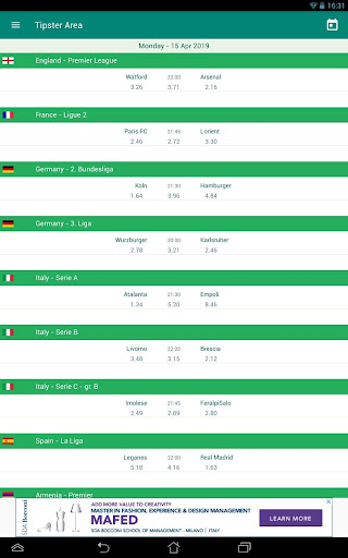 Football matches TipsterArea