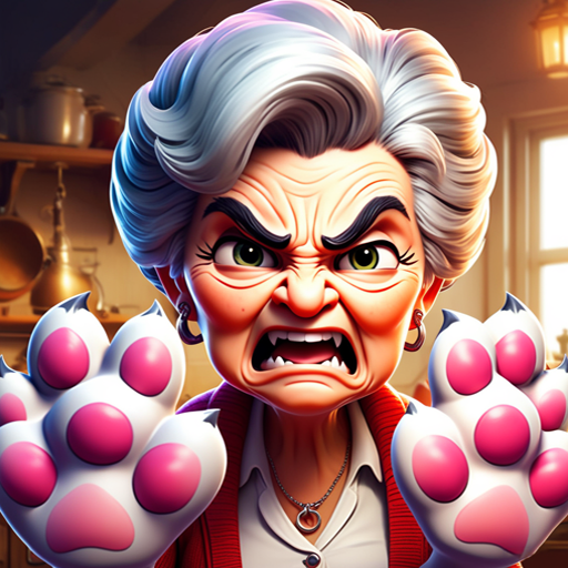 Naughty Cat Sim VS Angry Gran Logo