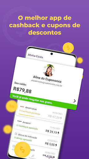 Android application Cuponomia: Cupons e Cashback screenshort