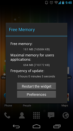 Free Memory (RAM Widget) Screen 2