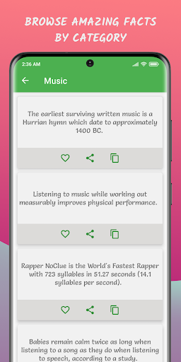 Amazing Daily Facts-Cool Facts Screen 2