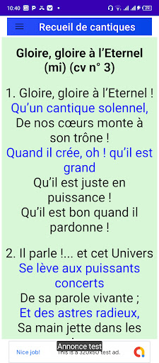 Recueil de cantiques Screen 3