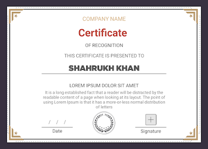 Certificate Maker & Templates Unknown