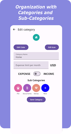 Budget Drawer: Expense Control Screen 3