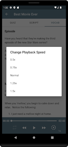 Screenshot of B1 Listening - English Test