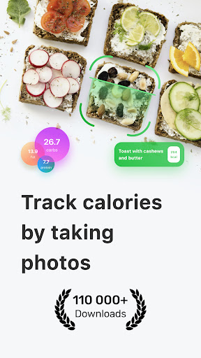 Android application Calorie Calculator+ by FoodFly screenshort