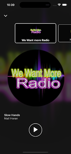 Android application We Want More Radio screenshort