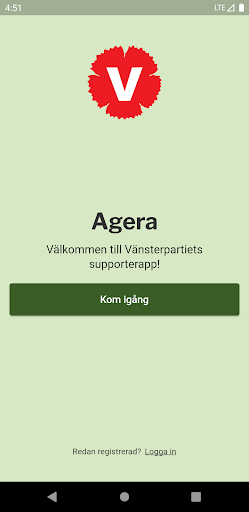 Android application Agera – Vänsterpartiets app screenshort
