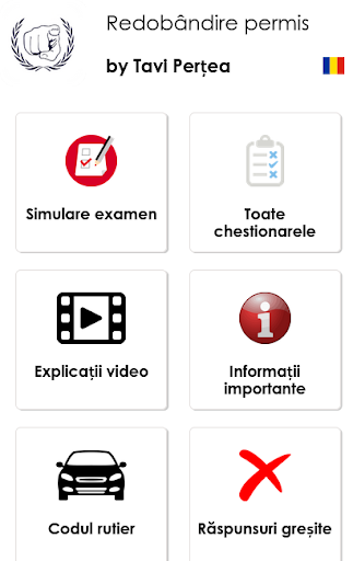 Android application Redobândire permis Tavi Perțea screenshort