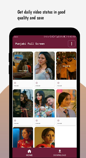 Android application Punjabi Video Status screenshort