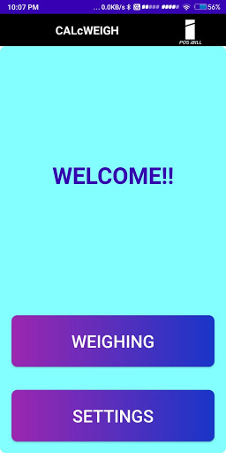 Android application CALcWEIGH screenshort