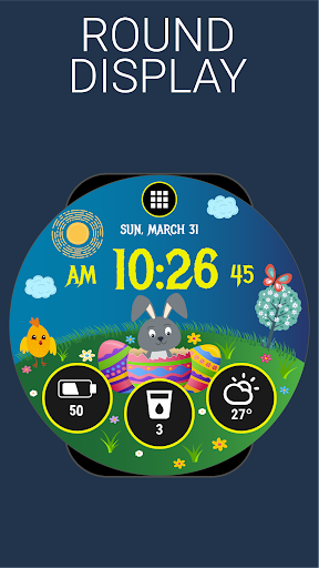 Android application Easter Watch Face HuskyDEV screenshort