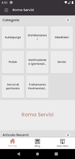 Android application Roma Servizi screenshort