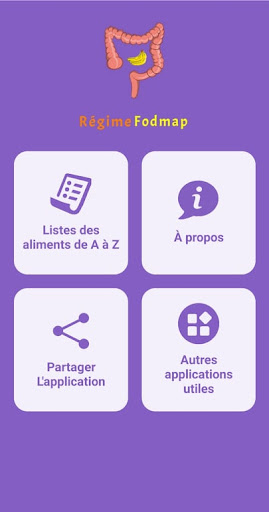 Android application Régime Fodmap screenshort