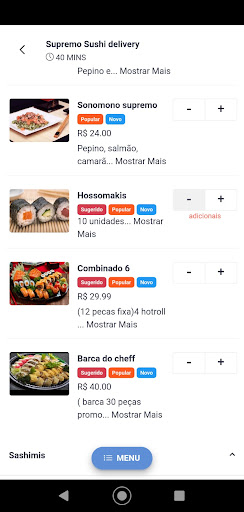 Supremo Sushi Screen 3
