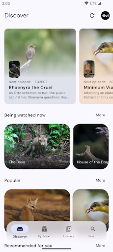 Android application Tivi screenshort