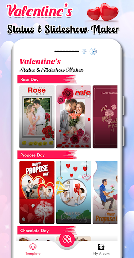 Android application Valentine's Day Video Maker screenshort