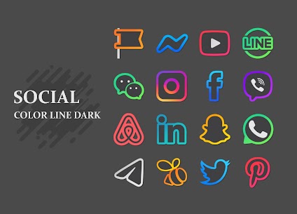 Color Line DARK Icon Pack Apk [PAID] Download for Free 7