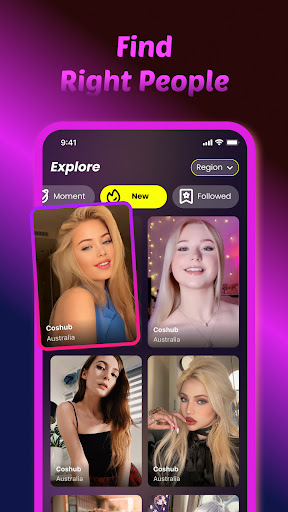 Android application Coshub live- 18+ video chat screenshort