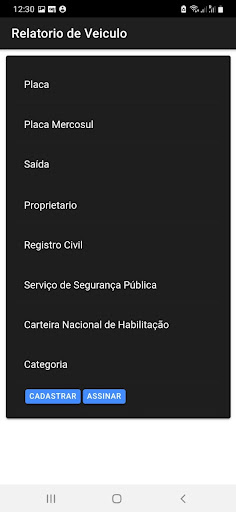Android application Checklist Patio screenshort