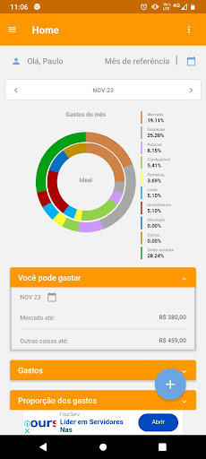 Android application Plano Bem de Vida Financeira screenshort