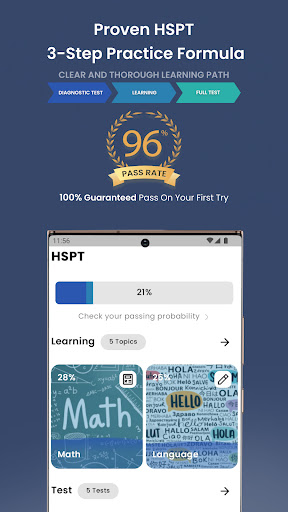 Android application HSPT Practice Test 2024 screenshort
