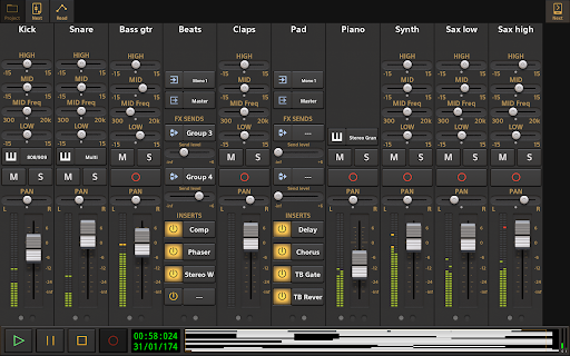 Screenshot of Audio Evolution Mobile TRIAL