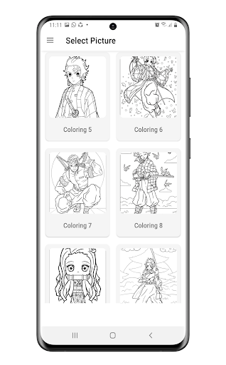Nezuko Coloring Book Screen 3