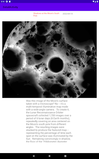Daily NASA APOD Screen 2
