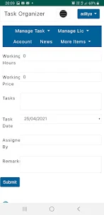Task Organizer, To-do list app