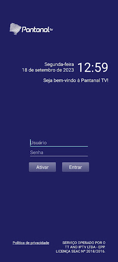 Android application Pantanal TV screenshort