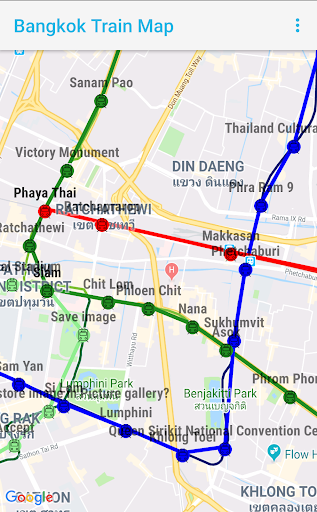 Android application Bangkok Train Map screenshort