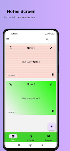 Android application Notes Master: Money & Reminder screenshort