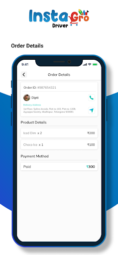 InstaGro Driver Screen 2
