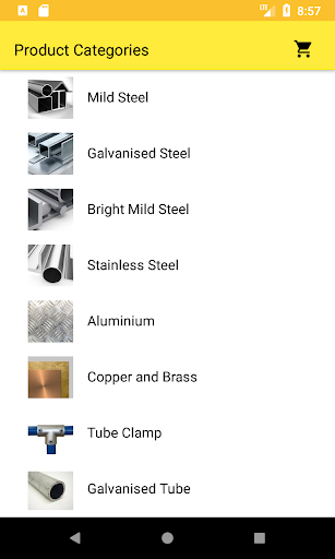 Android application The Metal Store screenshort