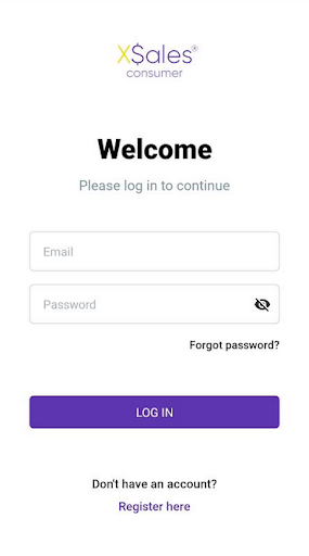Android application XSales® Consumer screenshort