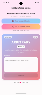 English Word Cards