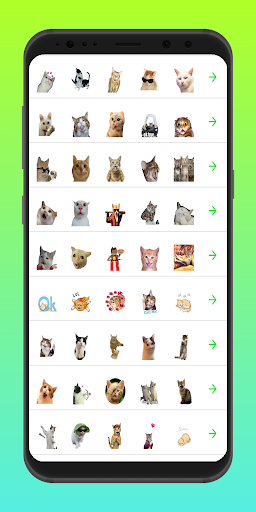 Android application Funny Cat Stickers - WASticker screenshort