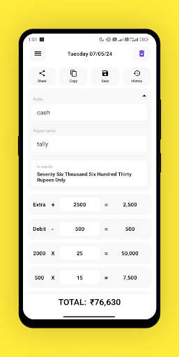 Android application Cash Calculator | Cash Tally screenshort