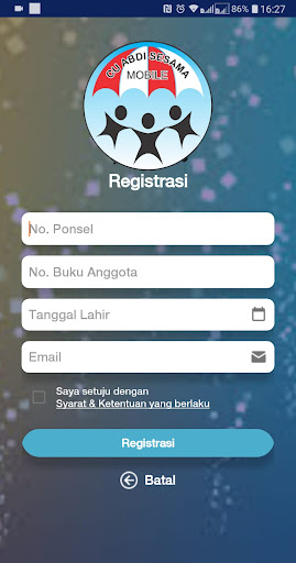 Android application CU Abdi Sesama Mobile screenshort