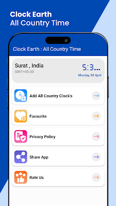 Clock Earth: All Country Timeのおすすめ画像1