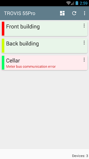 Android application TROVIS 55Pro screenshort