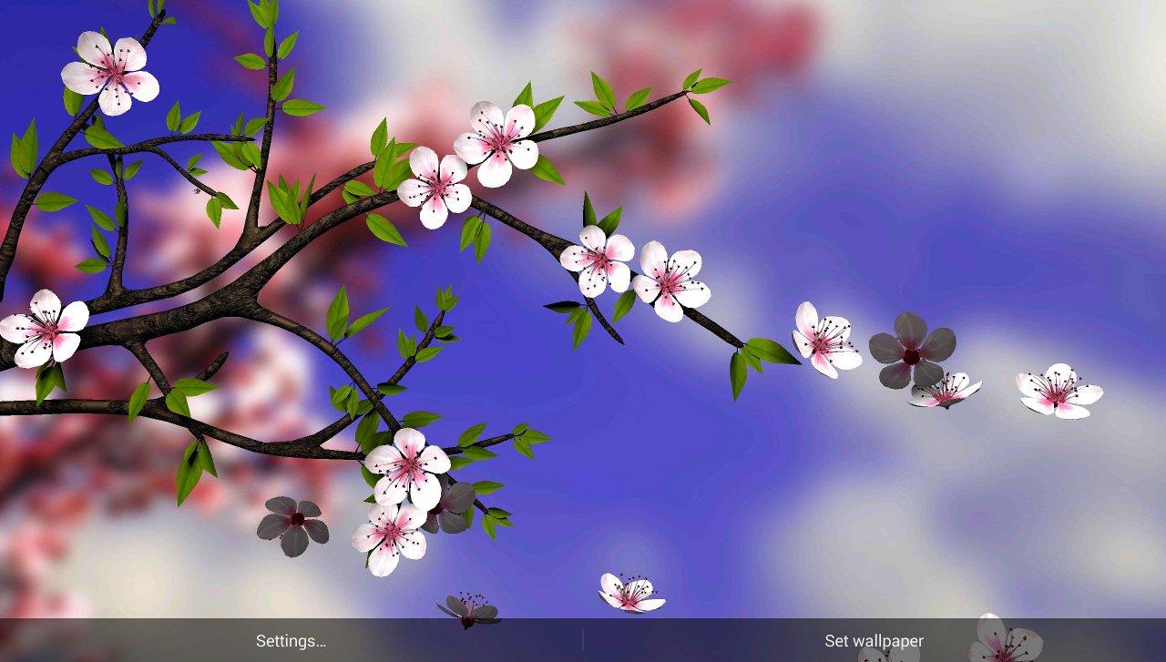Android application Spring Flowers 3D Parallax Pro screenshort