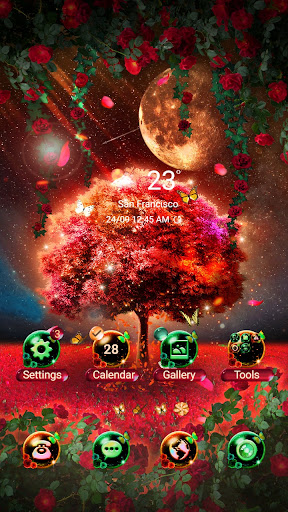 Android application Moonlight And Flower-Wallpaper screenshort