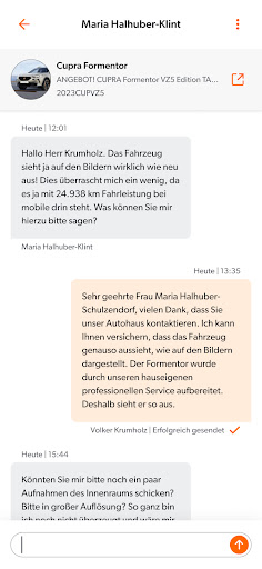 mobile.de Dialog Screen 3